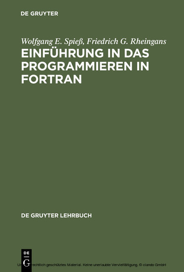Einführung in das Programmieren in FORTRAN main product photo