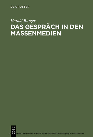 Das Gespräch in den Massenmedien main product photo