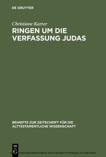 Ringen um die Verfassung Judas main product photo