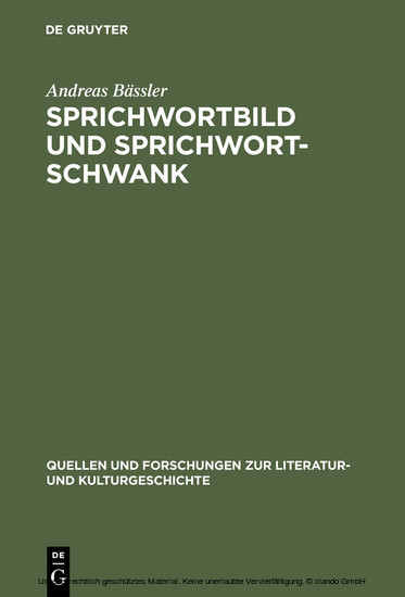 Sprichwortbild und Sprichwortschwank main product photo