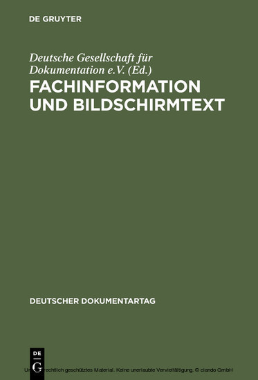 Fachinformation und Bildschirmtext main product photo