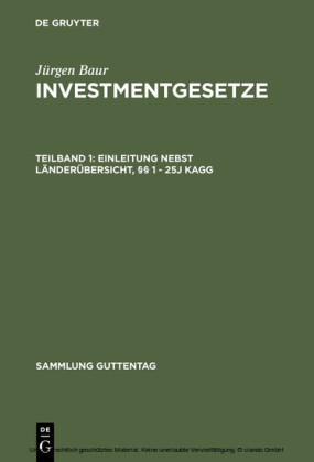 Einleitung nebst Länderübersicht, 1 - 25j KAGG