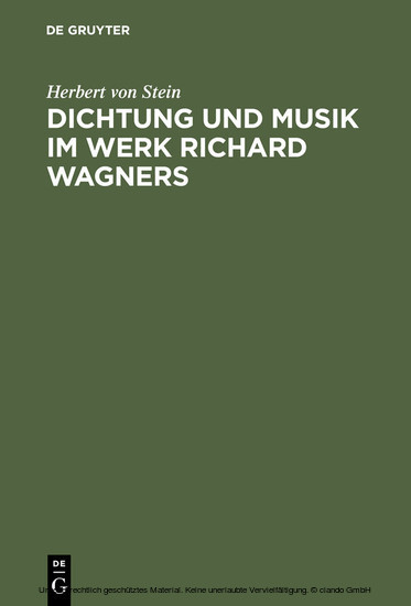 Dichtung und Musik im Werk Richard Wagners main product photo