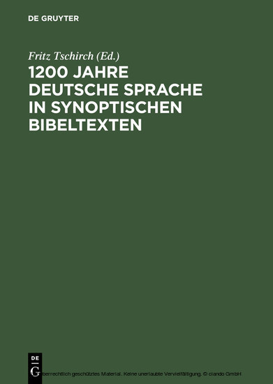 1200 Jahre deutsche Sprache in synoptischen Bibeltexten main product photo