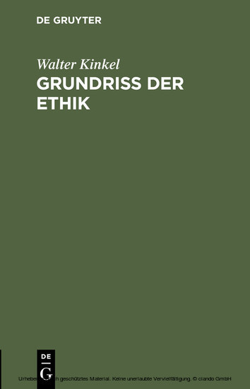 Grundriss der Ethik main product photo