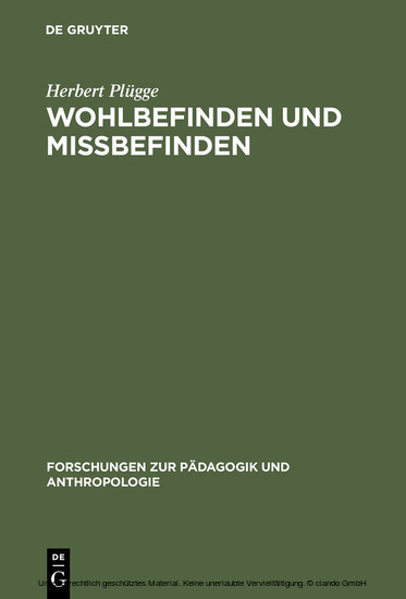 Wohlbefinden und Missbefinden main product photo