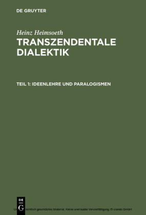 Ideenlehre und Paralogismen