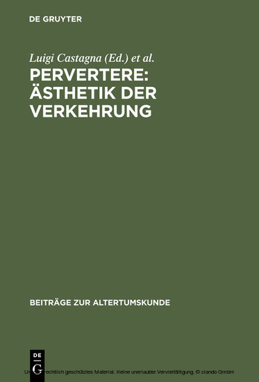 Pervertere: Ästhetik der Verkehrung main product photo