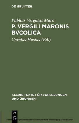 P. Vergili Maronis Bvcolica
