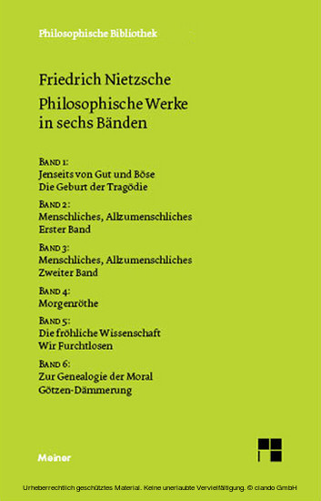 Philosophische Werke in sechs Bänden main product photo