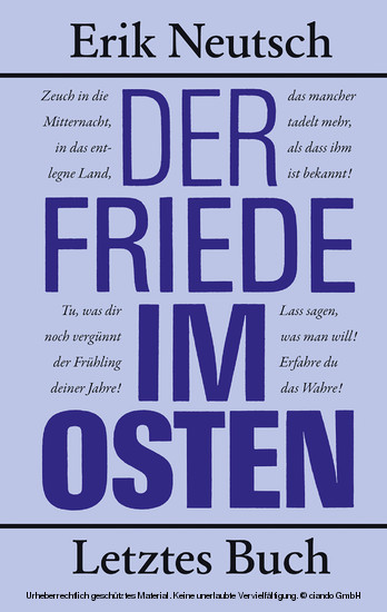 Der Friede im Osten main product photo