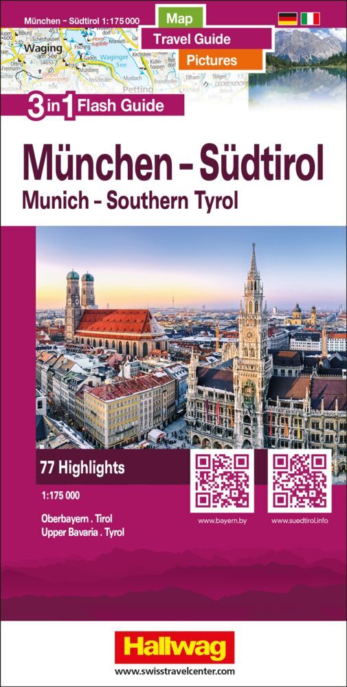 Hallwag Flash Guide München, Südtirol main product photo