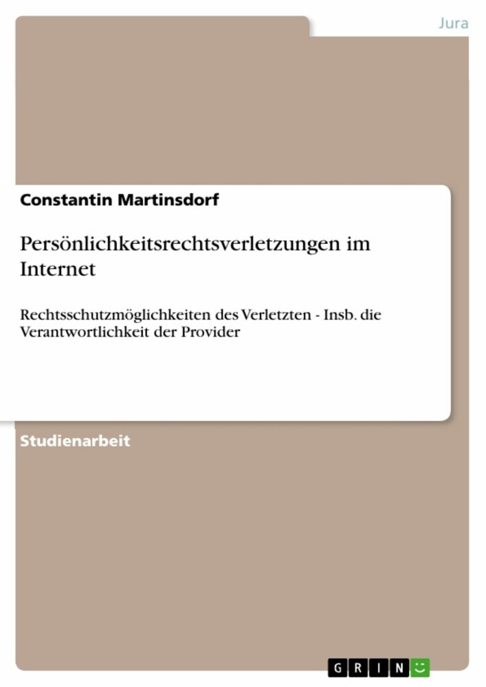 Persönlichkeitsrechtsverletzungen im Internet main product photo