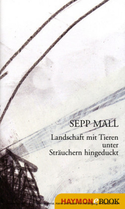 Landschaft mit Tieren unter Sträuchern hingeduckt