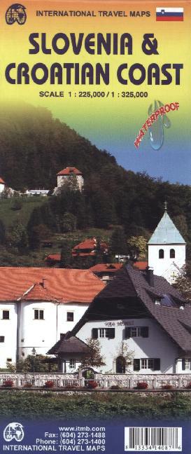 International Travel Map ITM Slovenia & Croatian Coast main product photo