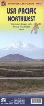 International Travel Map ITM USA Pacific Northwest main product photo