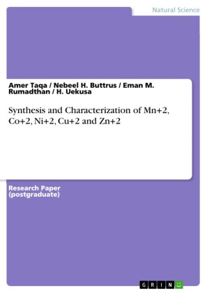 Synthesis and Characterization of Mn+2, Co+2, Ni+2, Cu+2 and Zn+2