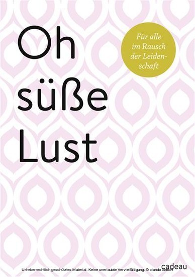 Oh süße Lust main product photo