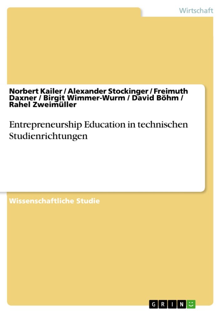 Entrepreneurship Education in technischen Studienrichtungen main product photo
