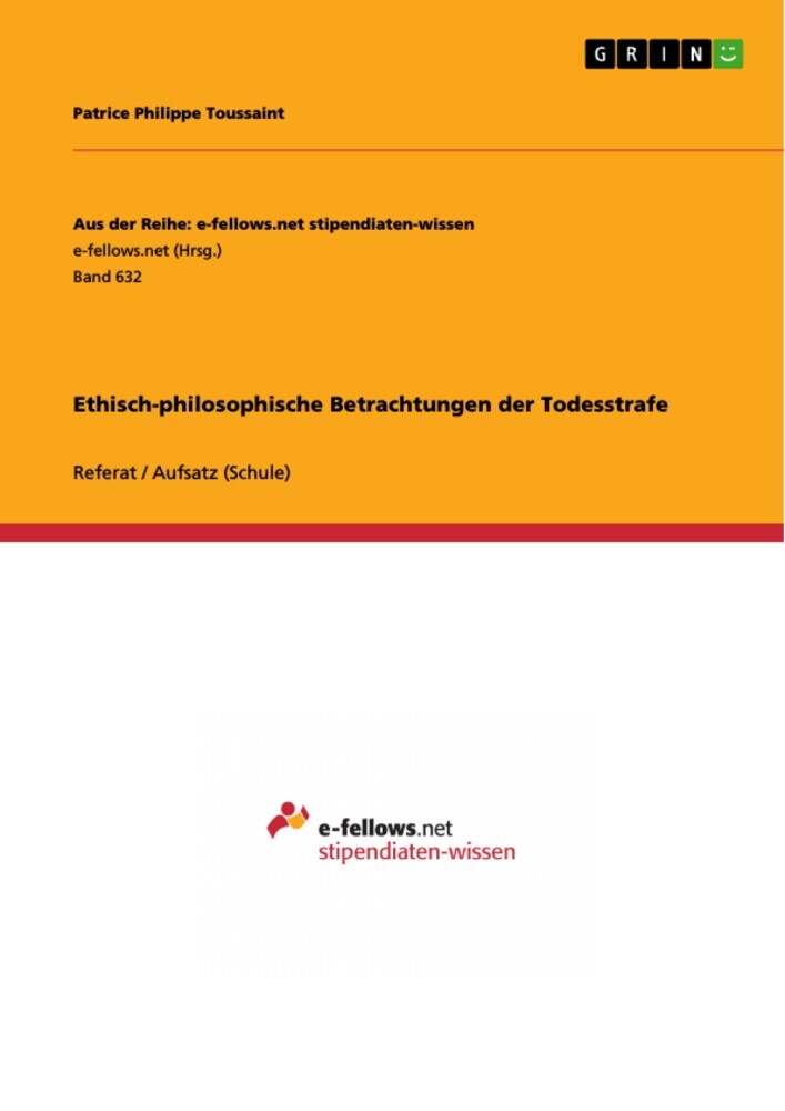 Ethisch-philosophische Betrachtungen der Todesstrafe main product photo