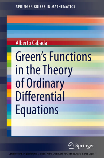 Green's Functions in the Theory of Ordinary Differential Equations main product photo