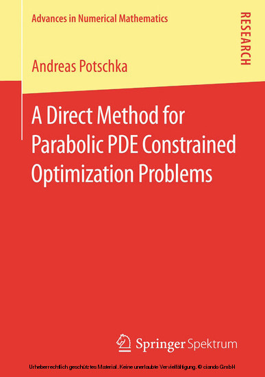 A Direct Method for Parabolic PDE Constrained Optimization Problems main product photo
