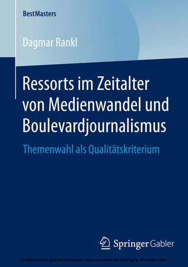 Ressorts im Zeitalter von Medienwandel und Boulevardjournalismus main product photo