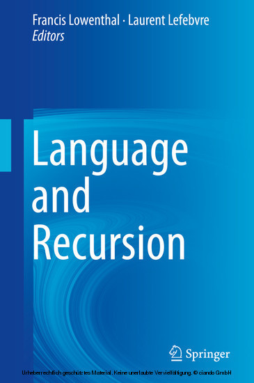 Language and Recursion main product photo