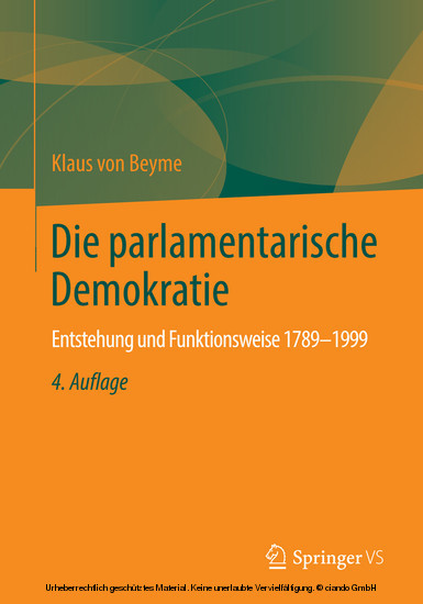 Die parlamentarische Demokratie main product photo