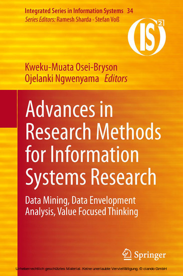 Advances in Research Methods for Information Systems Research main product photo