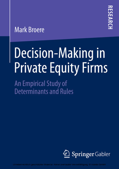 Decision-Making in Private Equity Firms main product photo
