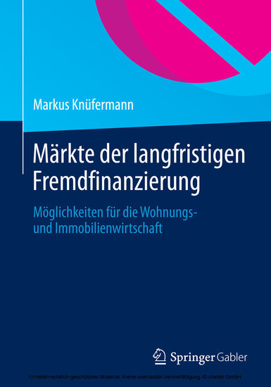 Märkte der langfristigen Fremdfinanzierung main product photo