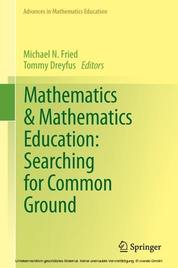 Mathematics & Mathematics Education: Searching for Common Ground main product photo