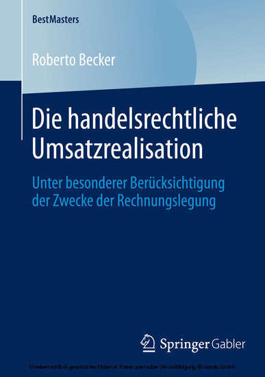 Die handelsrechtliche Umsatzrealisation main product photo
