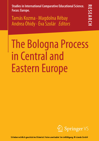 The Bologna Process in Central and Eastern Europe main product photo