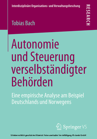 Autonomie und Steuerung verselbständigter Behörden main product photo