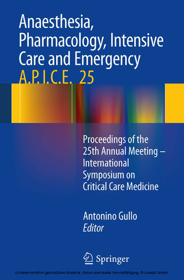 Anaesthesia, Pharmacology, Intensive Care and Emergency A.P.I.C.E. main product photo