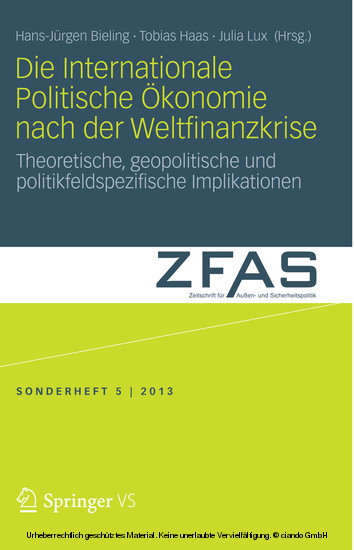 Die Internationale Politische Ökonomie nach der Weltfinanzkrise main product photo