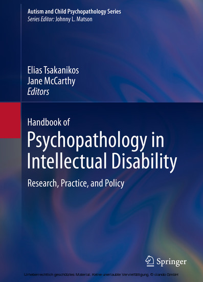 Handbook of Psychopathology in Intellectual Disability main product photo