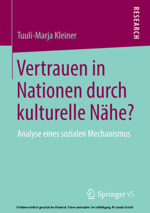 Vertrauen in Nationen durch kulturelle Nähe?