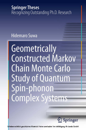 Geometrically Constructed Markov Chain Monte Carlo Study of Quantum Spin-phonon Complex Systems