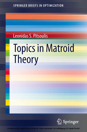Topics in Matroid Theory main product photo