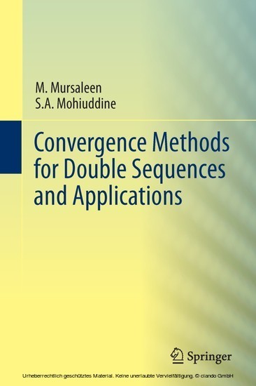 Convergence Methods for Double Sequences and Applications main product photo