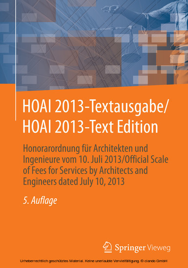 HOAI 2013-Textausgabe/HOAI 2013-Text Edition main product photo