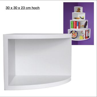 Eck-Regal, matt-weiß, 30 x 30 cm main product photo