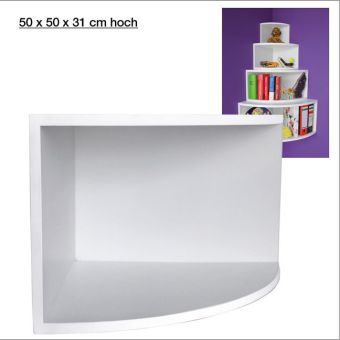 Eck-Regal, matt-weiß, 50 x 50 cm main product photo