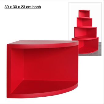 Eck-Regal, matt-rot, 30 x 30 cm main product photo