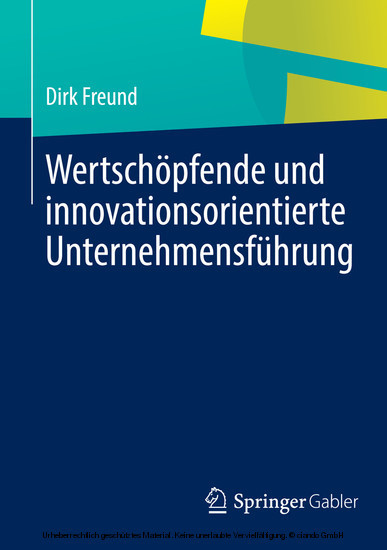 Wertschöpfende und innovationsorientierte Unternehmensführung main product photo