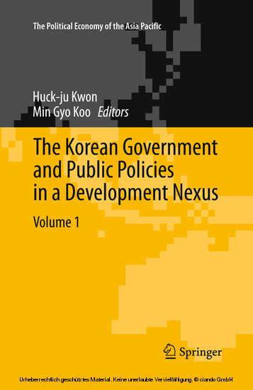The Korean Government and Public Policies in a Development Nexus, Volume 1 main product photo