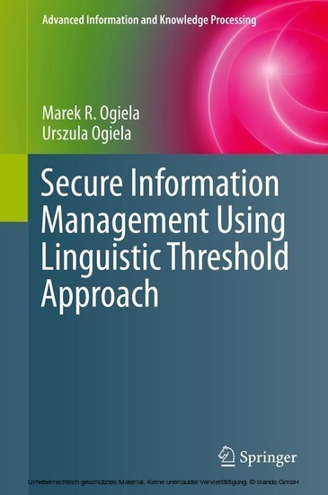 Secure Information Management Using Linguistic Threshold Approach main product photo